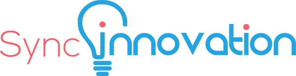 Logo of Sync Innovation with a light bulb icon.