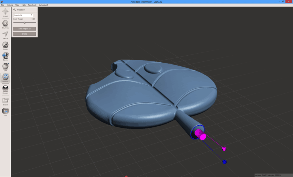 3D Model after smooth fill